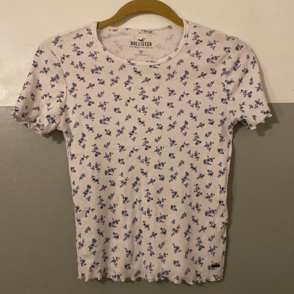 Blue Flowery Top
